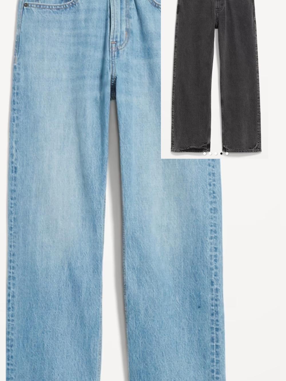 TWO Pairs-Mens 90's Style Baggy Jeans. Size 34×32. Light Wash & Black Wash. Nwt
